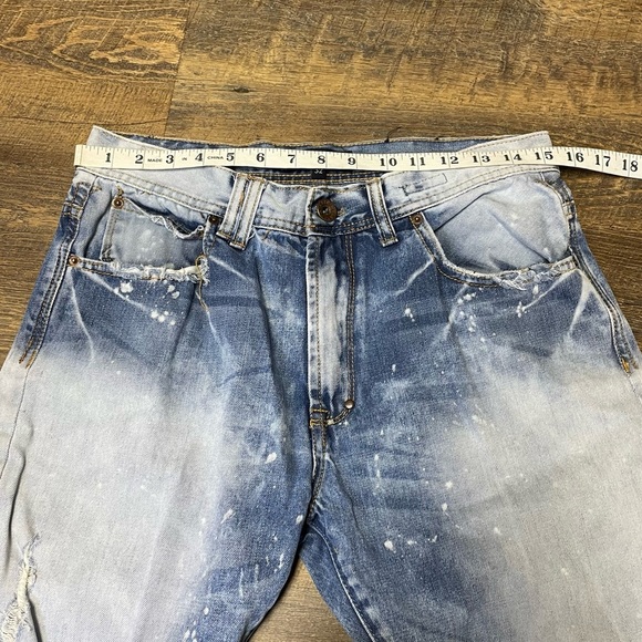 AKOO Jeans Men’s 32 No Rivals Big Oak Fit Distressed Acid Wash Modern Designer - Picture 3 of 11